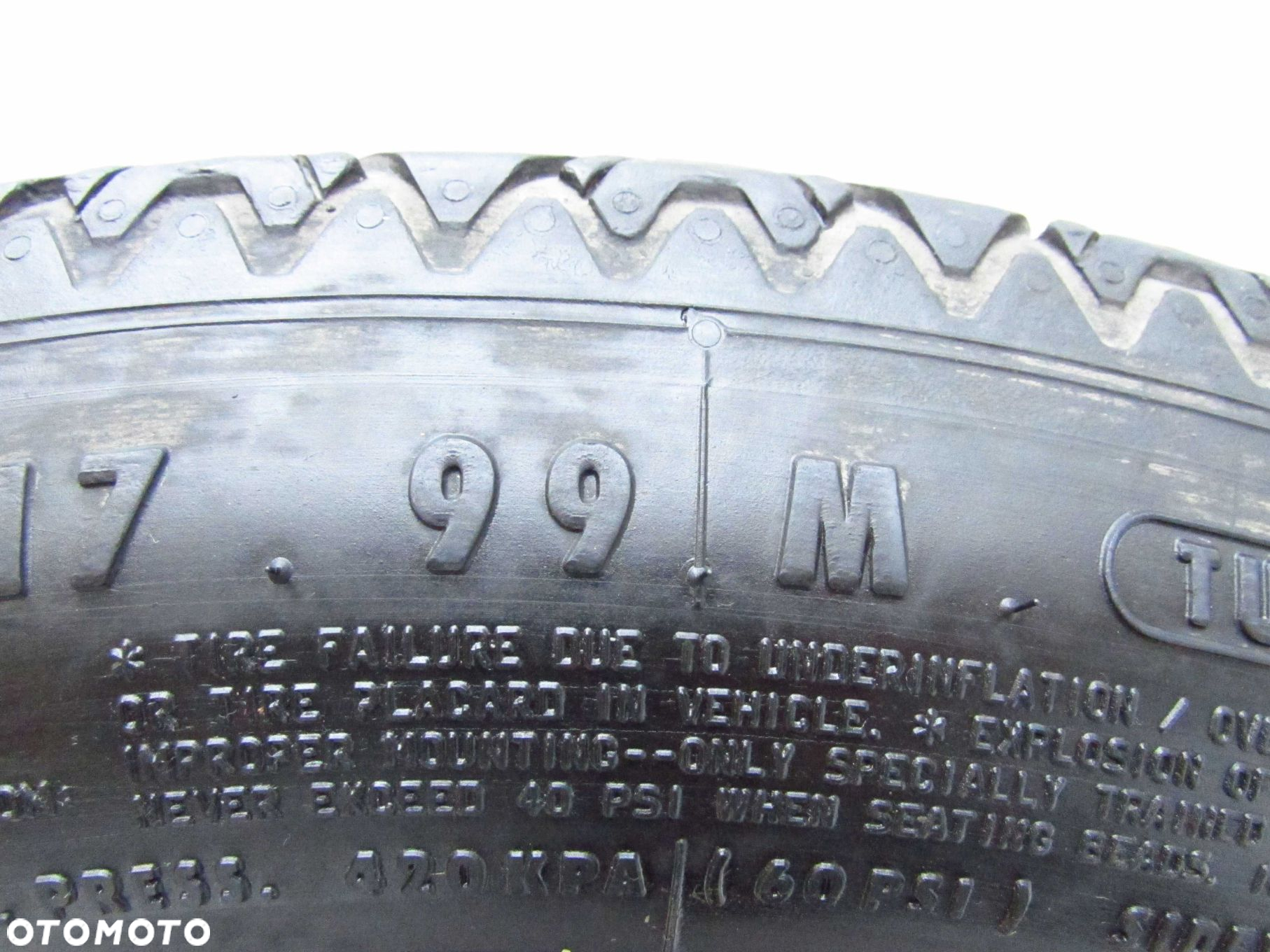 VOLVO S80 II V70  XC70 XC60 XC90 5X108 17' KOLO ZAPASOWE DOJAZDOWKA 31302384 CONTINENTAL 125/80R17 - 8