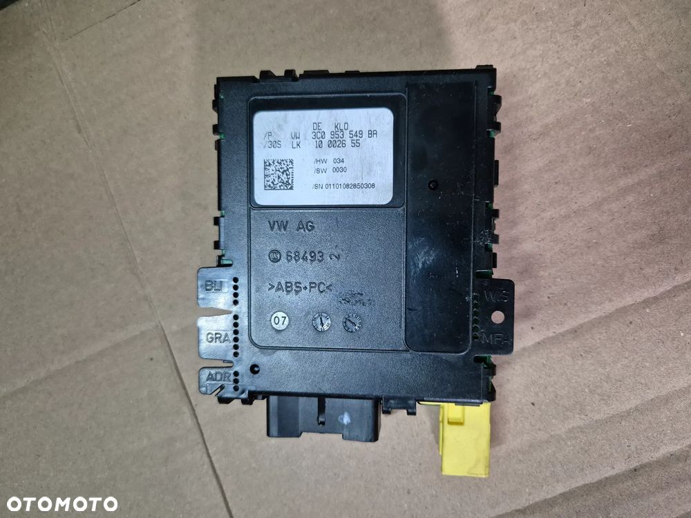 VW PASSAT B6 Moduł Kierownicy Czujnik Kata Skretu 3C0953549BA WYSYŁKA !!! - 1