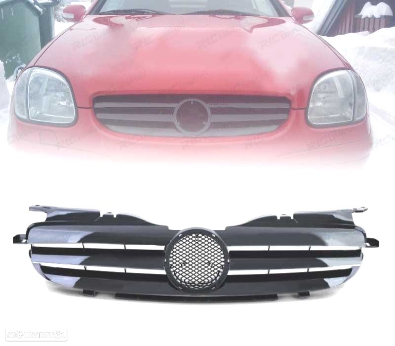 GRELHA MERCEDES CLASSE SLK R170 COUPE 96-04 LOOK SPORT PRETA - 2