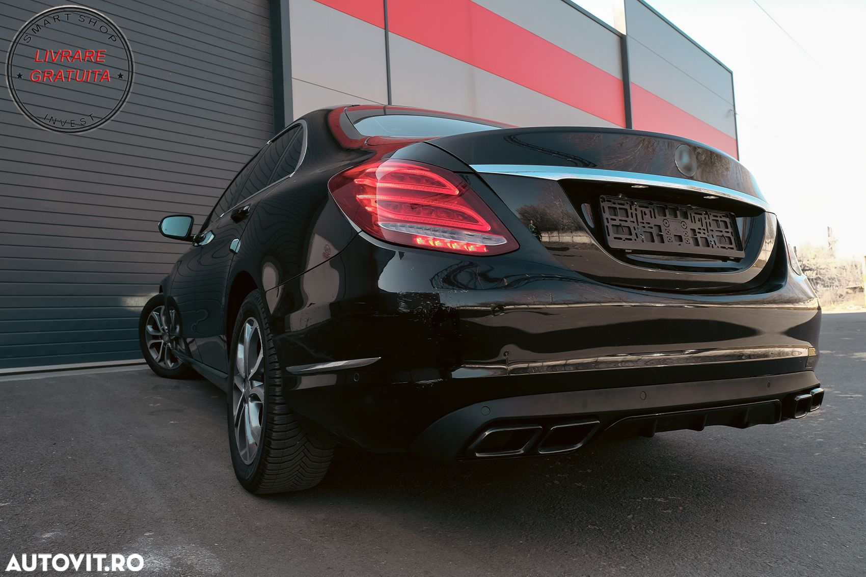Difuzor Bara Spate Mercedes C-Class W205 S205 (2014-up) C63 Design pentru Bara Sta- livrare gratuita - 17