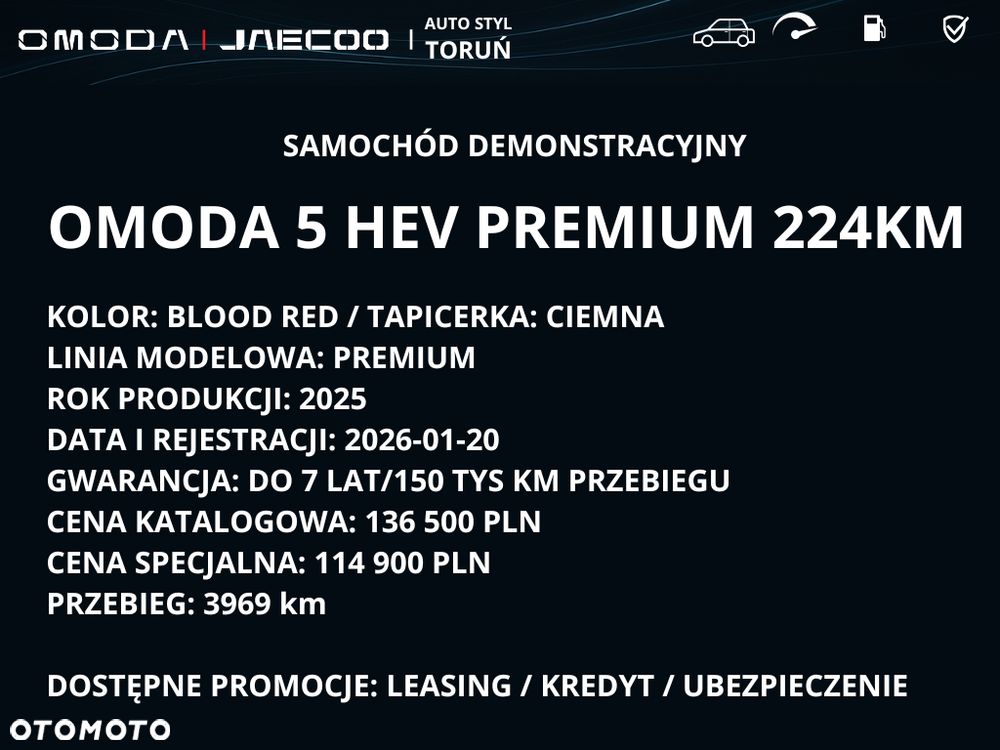 Omoda 5 1.5 T-GDI Hybrid Premium DHT - 2