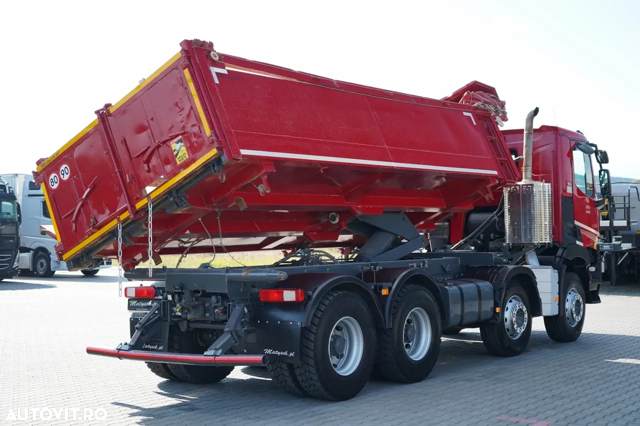 Renault C 430 / 8x4 / BASCULATOR DUBLU - 6M / HAYON HIDRODOXY / TRAPĂ / ANVELOPE 100% / IMPORTAT - 4