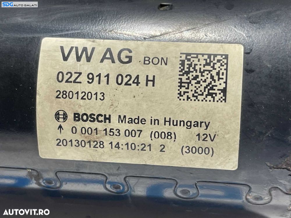 Electromotor cu 13 Dinti Volkswagen Polo 6R 1.4 TDI CYZA CYZB CUTA CUSA CUSB 2014 - 2021 Cod 02Z911024H 0001153007 0001153008 1005831827 [M7208] - 6