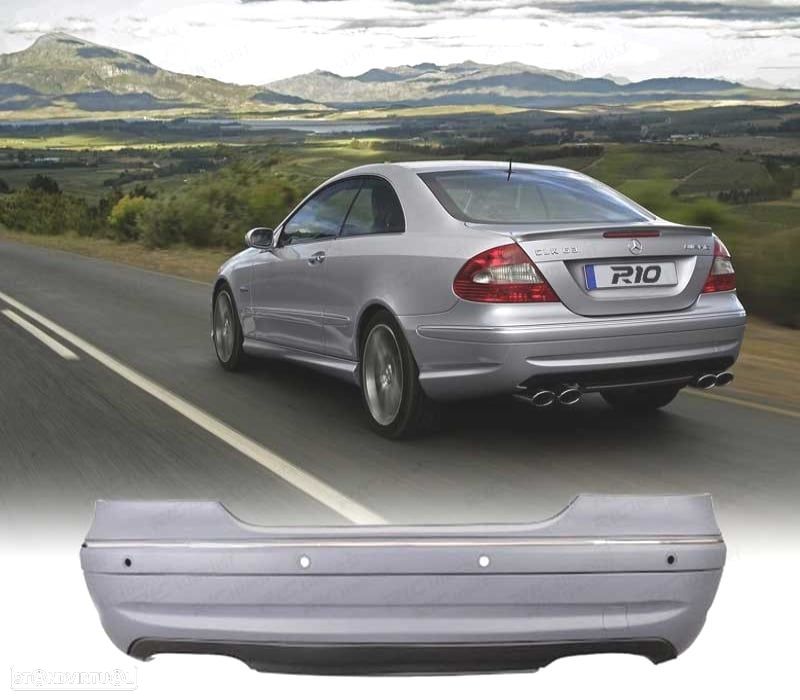 PARA-CHOQUES TRASEIRO MERCEDES CLK 200 500 W209 C209 02-09 LOOK AMG C63 PDC - 1