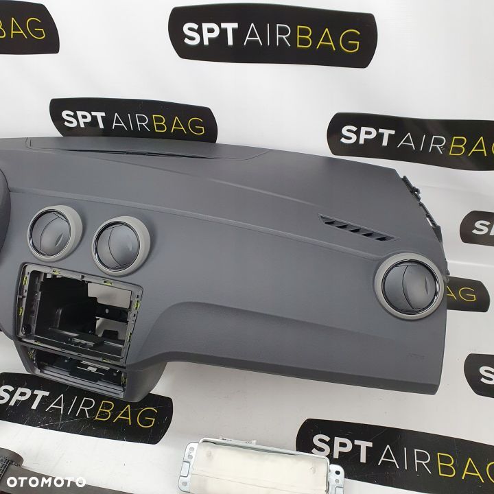 SEAT IBIZA IV 4 6P LKP DESKA ROZDZIELCZA KONSOLA KOKPIT PULPIT PODUSZKI AIRBAG AIR BAG PASY KIT SET - 4