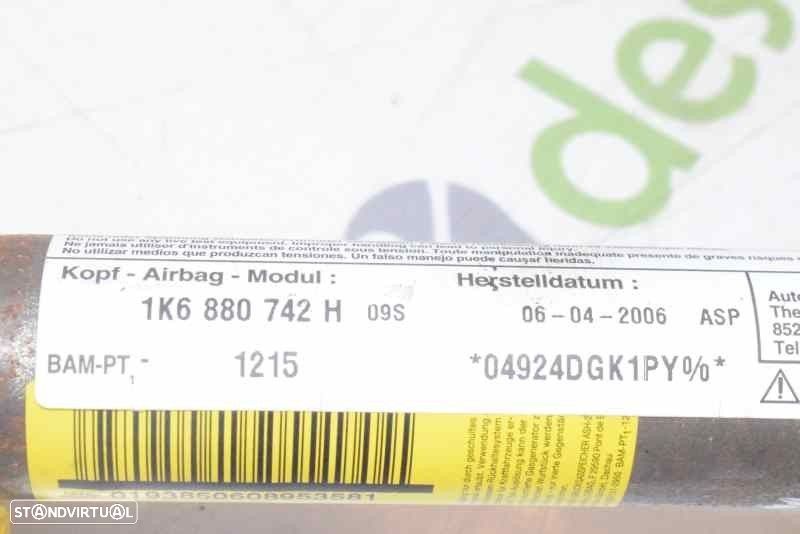 AIRBAG CORTINA FRONTAL DIREITO VOLKSWAGEN GOLF V 2006 -1K6880742H - 3
