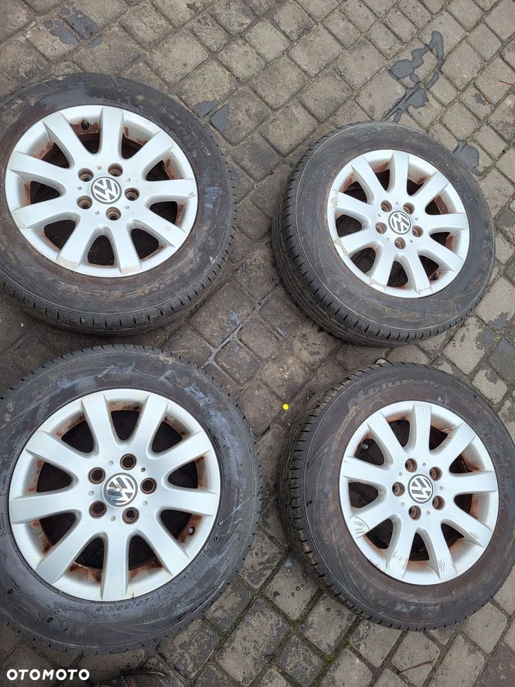 Alufelgi z oponami vw golf 5 15cali 195x65 opony Lato 22r 5x112
