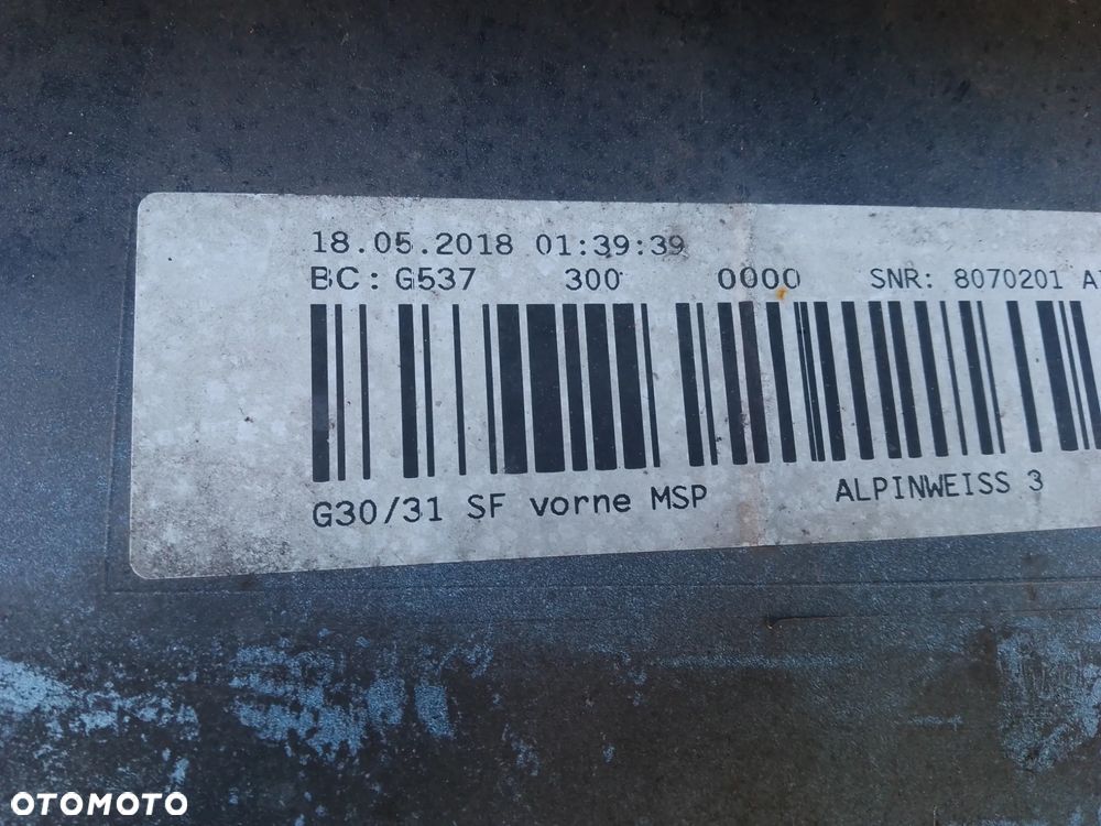 BMW 5 G30 G31 ZDERZAK PRZÓD PRZEDNI - 12