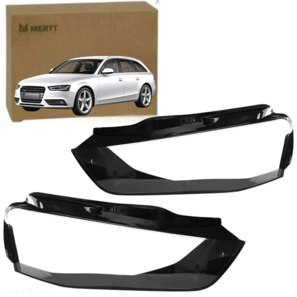 KPL x2 KLOSZ PRAWY LEWY szkło reflektora lampa AUDI A4 B8 po lifcie 11-16 - 1