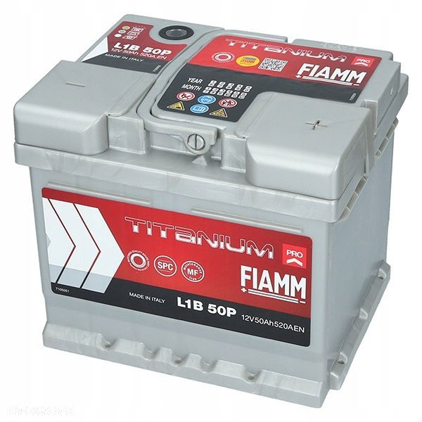 Akumulator FIAMM Titanium PRO 50Ah 520A L1B50P - 12 kg P - 6