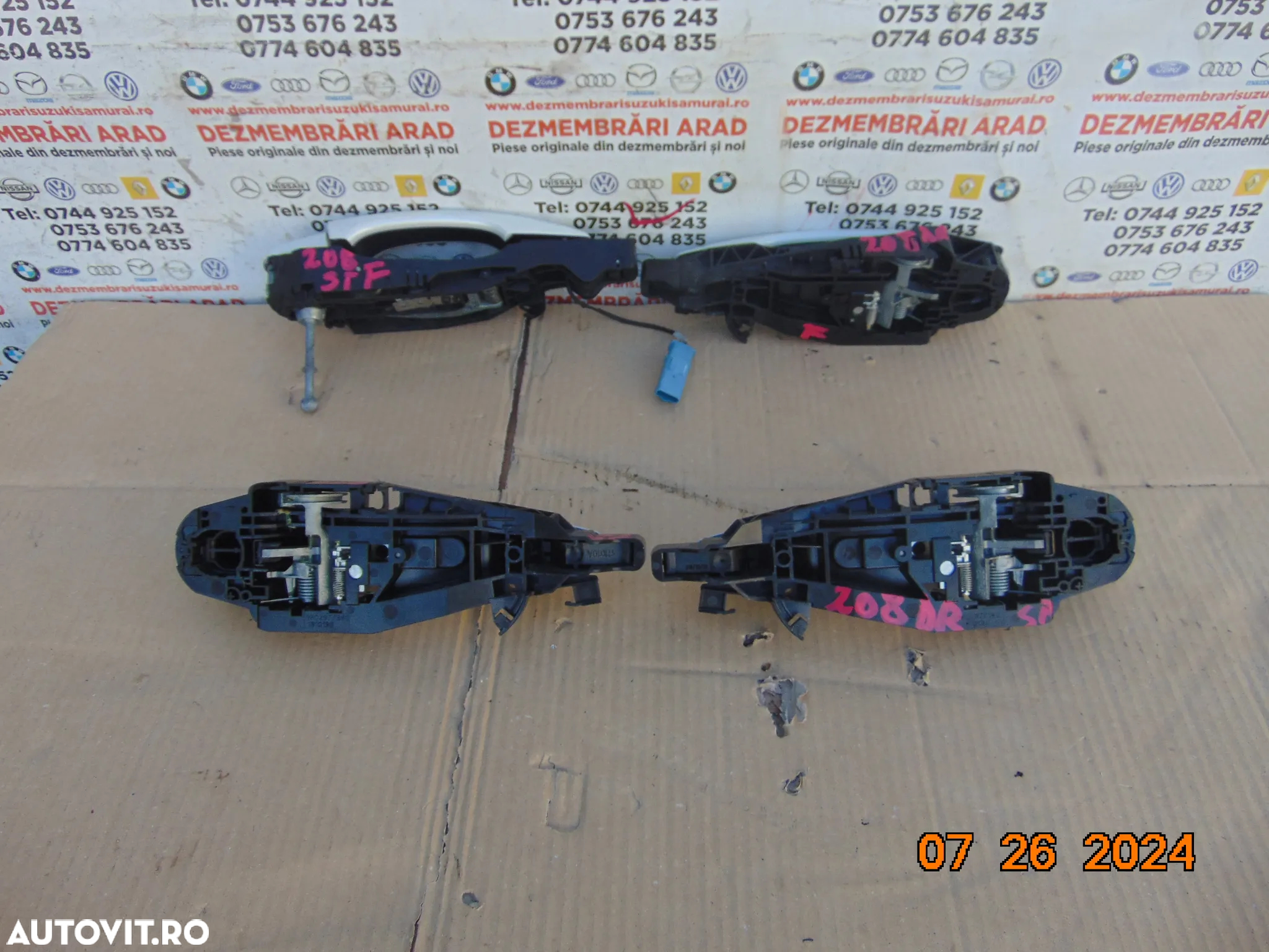 Maner usa exterior Peugeot 208 dupa 2019 manere usi exterioare fata spate stanga dreapta - 5