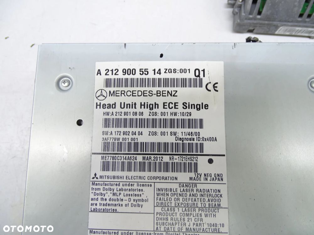 Mercedes E W212 Radio nawigacja 2129005514 - 5