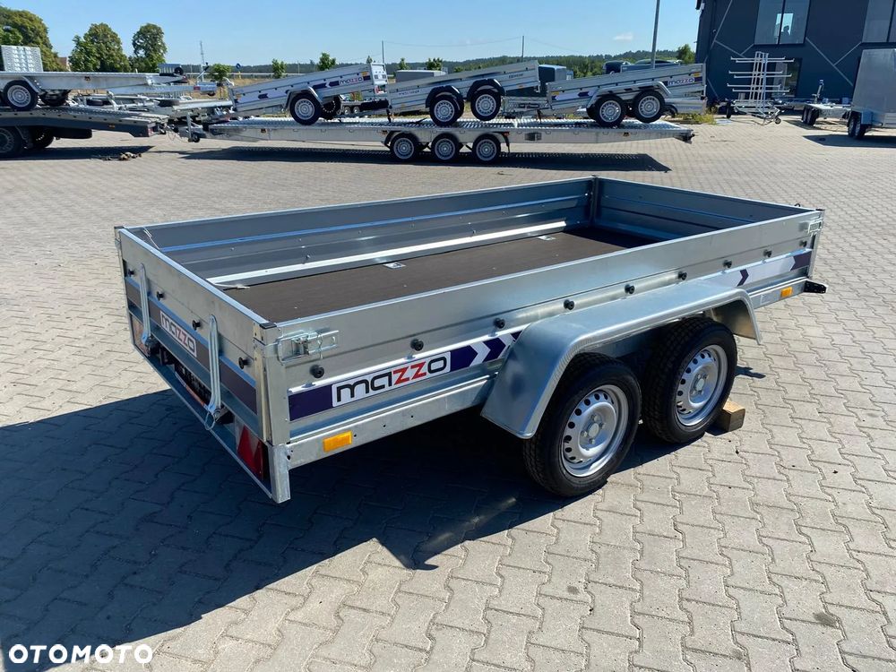 Niewiadów DOSTAWA! Przyczepa wym. 304x150x35, BD7530UT dwuosiowa UCHYLNA! Spawana rama! Wzmocniona tylna burta, sprężyny gazowe! MOCNA - 8