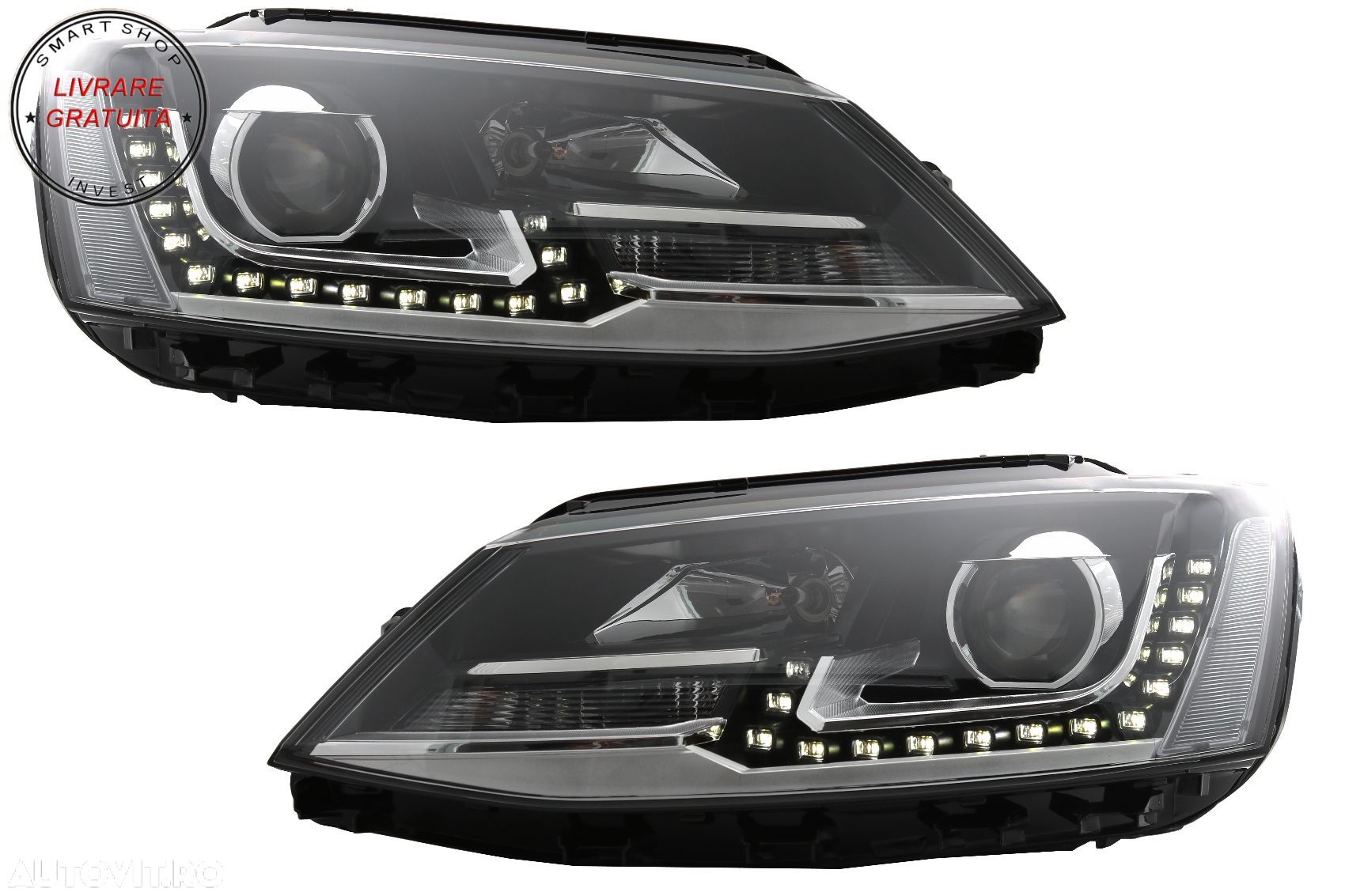 Faruri LED DRL VW Jetta Mk6 VI (2011-2017) GTI OE Design- livrare gratuita - 1