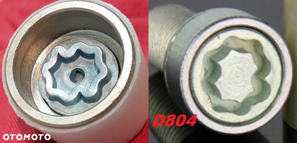 Nasadka zabezpieczająca Nakładka Adapter Złodziejka Do Śrub Audi (koniczynka) - 4