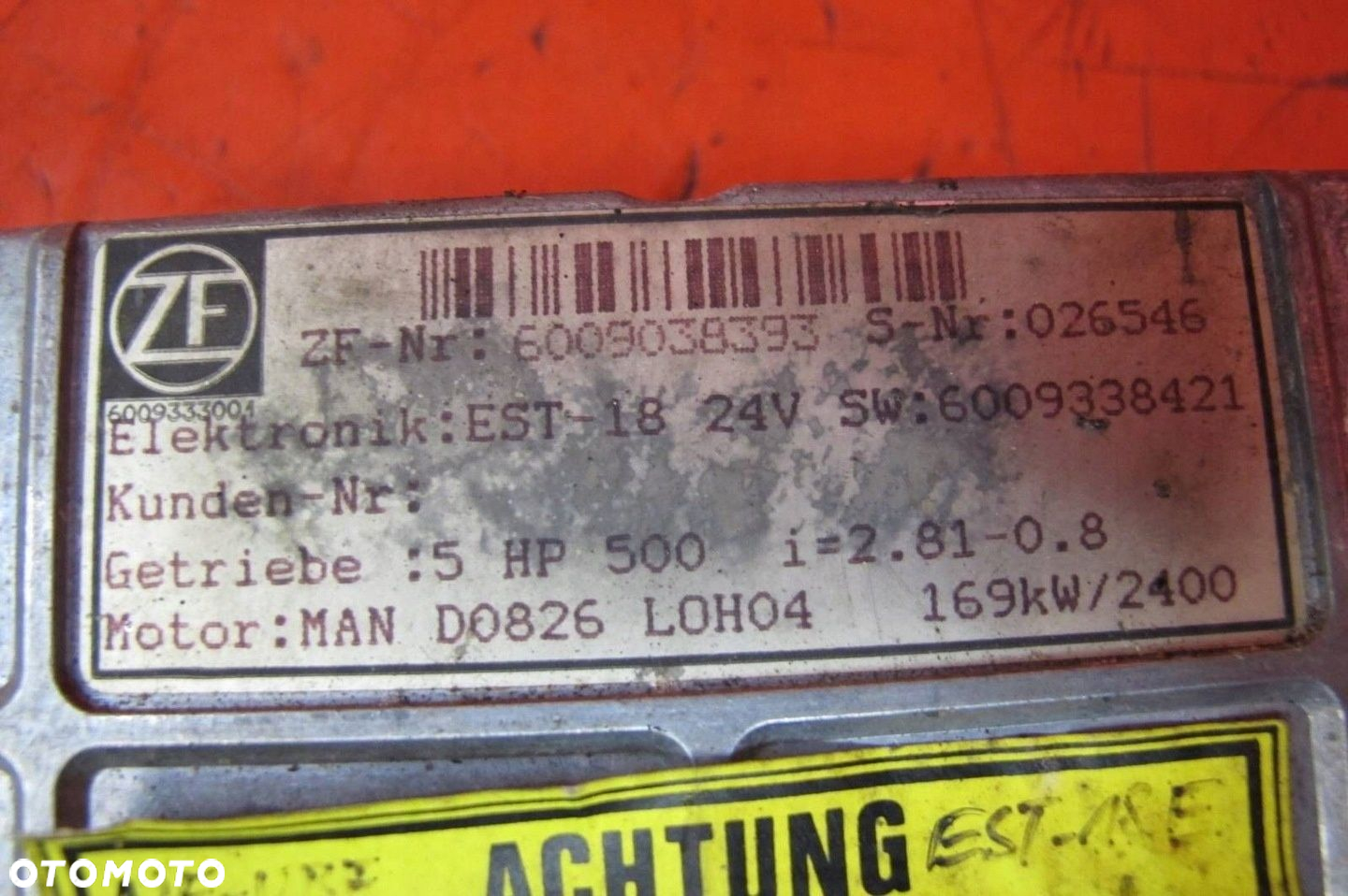 MAN AUTOBUS 13.230 HOCL STEROWNIK KOMPUTER SKRZYNI BIEGÓW 0260001009 - 3