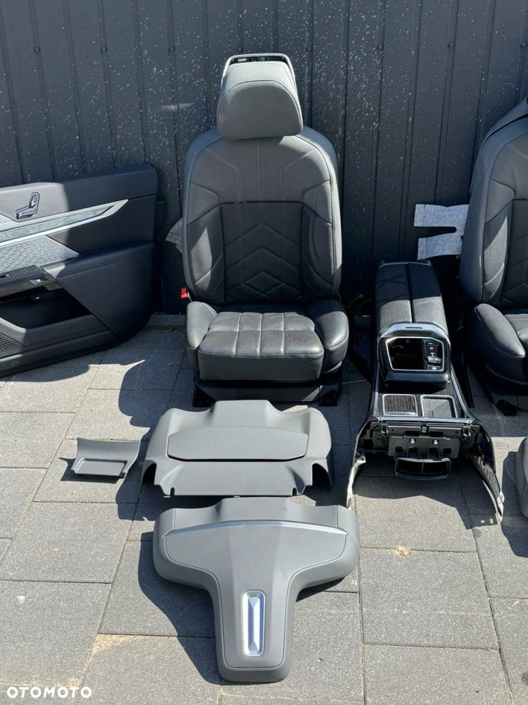 FOTELE TAPICERKA BMW 7 G70 SKÓRA MERINO CZARNY SZARY ATLAS WIELOFUNKCYJNE - 3