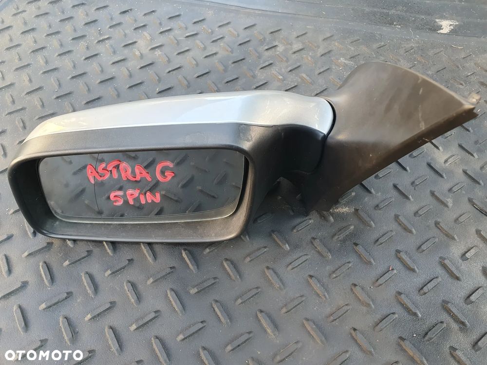 OPEL ASTRA II G LUSTERKO ZEWNĘTRZNE LEWE ELEKTRYCZNE 5PIN E1010534 09142090 SREBRNE POSIADAM 2 SZT - 2