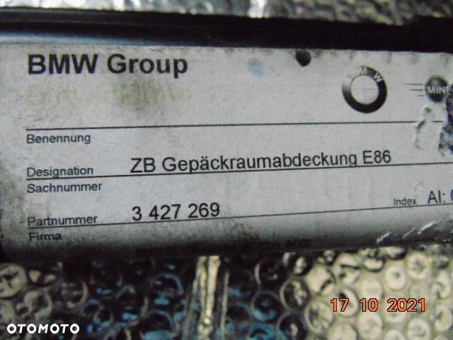 BMW E86 Z4 COUPE ROLETA tylna ŻALUZJA BAGAŻNIKA - 6