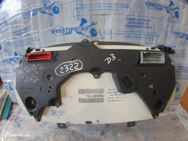 Quadrante 8200261119 RENAULT  CLIO 2 FASE 2 2003 1.5DCI 65CV 3P BRANCO KM/H DIGITAL Apoio Danificado - 3