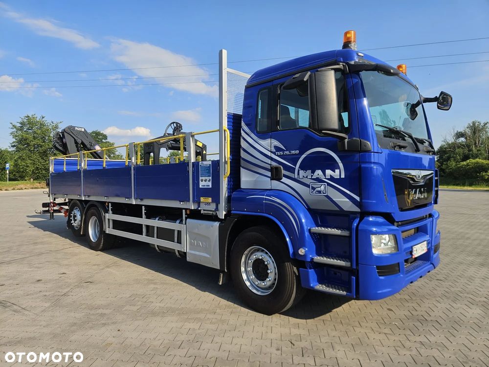MAN TGS 26.360 6X2 E6 skrzynia + dźwig HMF1420 z pilotem - 1