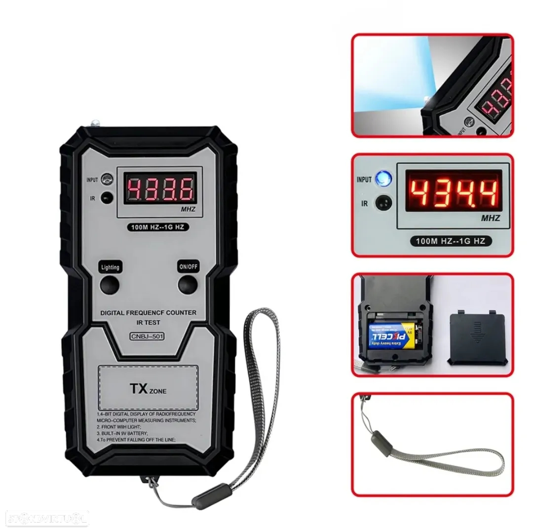 Tester Digital Leitura Frequências Infravermelhos Comandos Automóvel Garagem Universal - 4