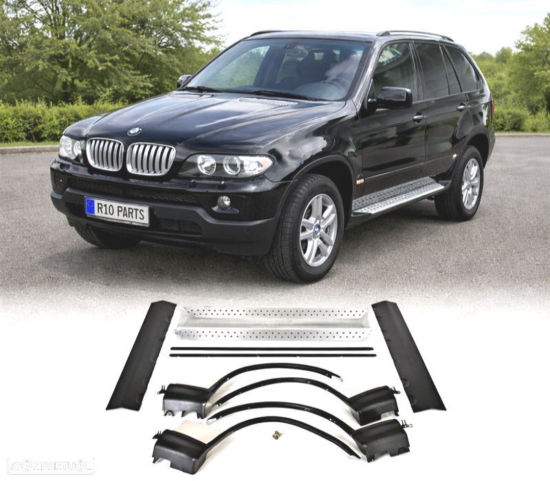 KIT DE ESTRIBOS BMW X5 E53 1999-2007 ALUMINIO - 1