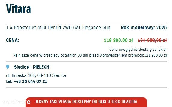 Suzuki Vitara 1.4 Boosterjet mHEV Elegance Sun 2WD - 37