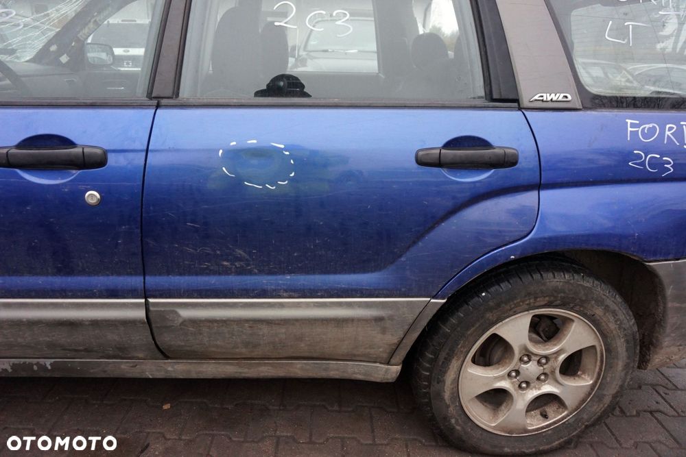 DRZWI TYLNE LEWE FORESTER II SG SUV 2C3  NIEBIESKI SUBARU 2002-2006 - 3