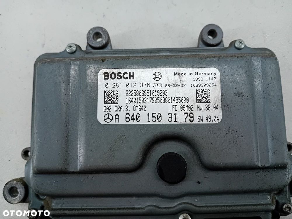 KOMPUTER, STEROWNIK MERCEDES KLASA A W169 A6401503179 0281012376 2.0 CDI - 7