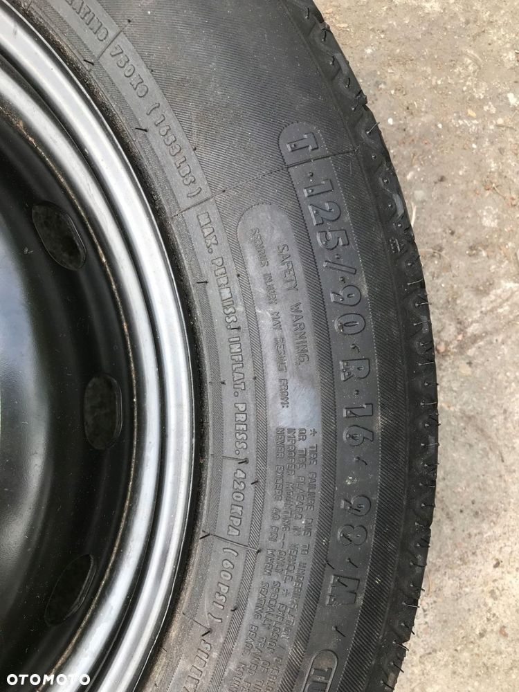 KOŁO FELGA OPONA ZAPAS DOJAZDÓWKA MERCEDES W245 W169 125/90R16 WWA - 2