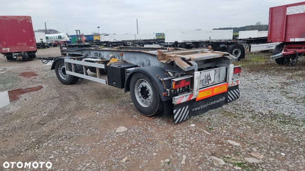 Huffermann 24.500zł netto PRZYCZEPA HAKOWIEC DO KONTENERÓW DO ZŁOMU RAMA OCYNK ROK OPONY 80% ST.BDB MOŻLIWOŚĆ TRANSPORTU - 1