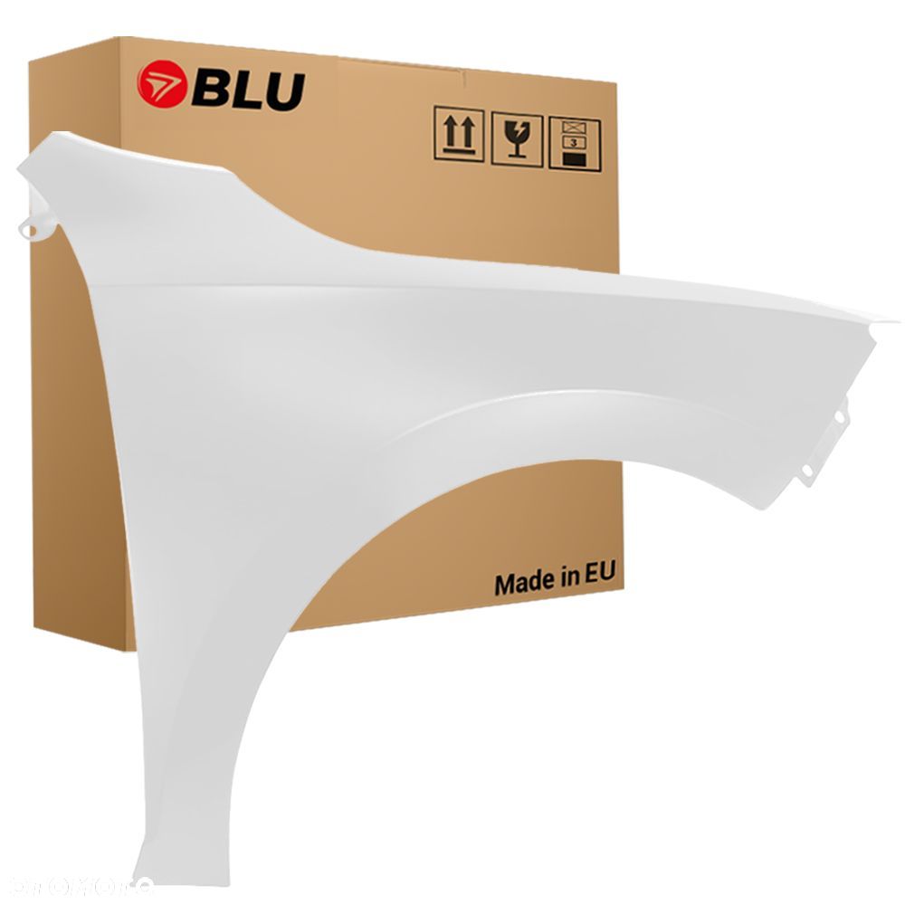 BLU Błotnik SEAT TOLEDO IV 4 LF9E Prawy Biały 2012-2019 przód CandyWeiss bez otworu na migacz - 1