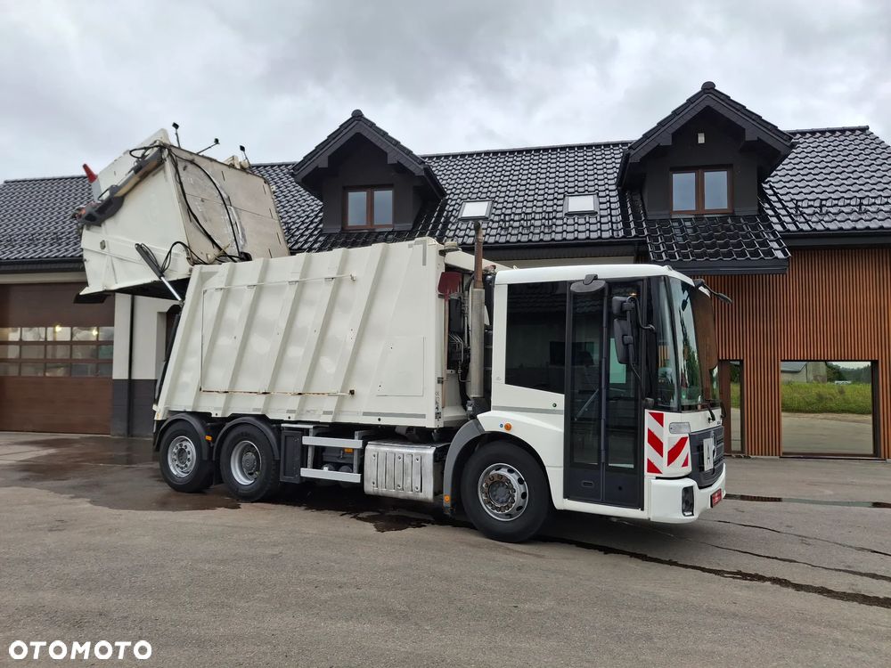 Mercedes-Benz Econic 2630 Śmieciarka Euro 6 FAUN Variopress 522 Zoeller 22m3 System MOBA Waga 3 Osie Tylna Oś Skrętna Zawieszenie Pneumatyczne Centralne Smarowanie Zabudowy - 3