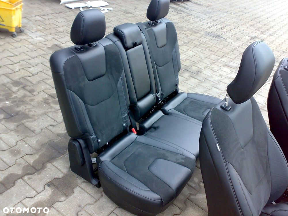 ford edge mk2 2015 2018 fotel fotele kanapa czarna skóra alcantara elektry. - 4