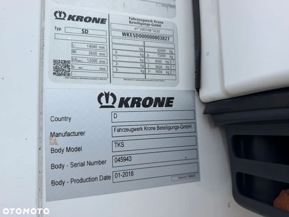 Krone Chłodnia Multitemperatura Doppelstock Winda 2018 rok - 9