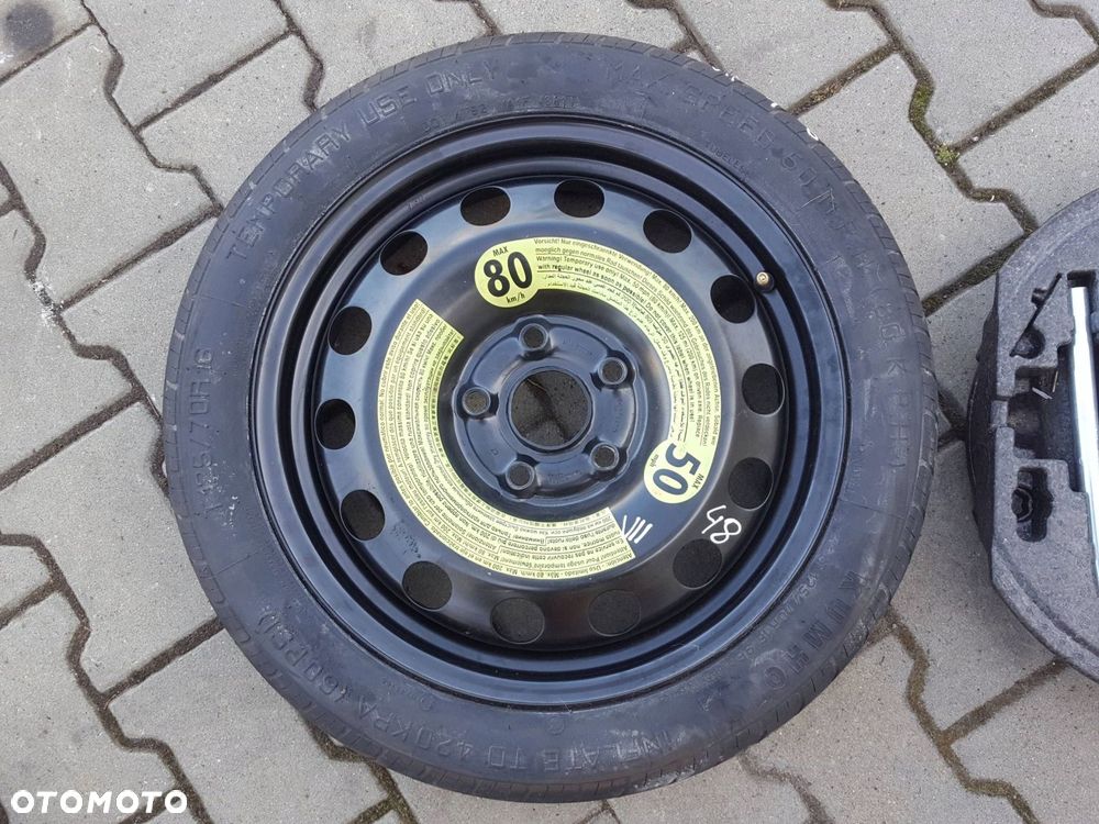 VW GOLF VI V TOURAN EOS KOŁO DOJAZDOWE 16 5X112 LEWAREK WKŁAD - 2