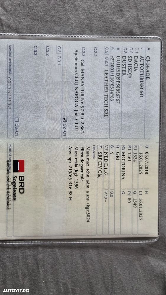 Dacia Duster 1.5 dCi EDC Prestige jante 16" - 14