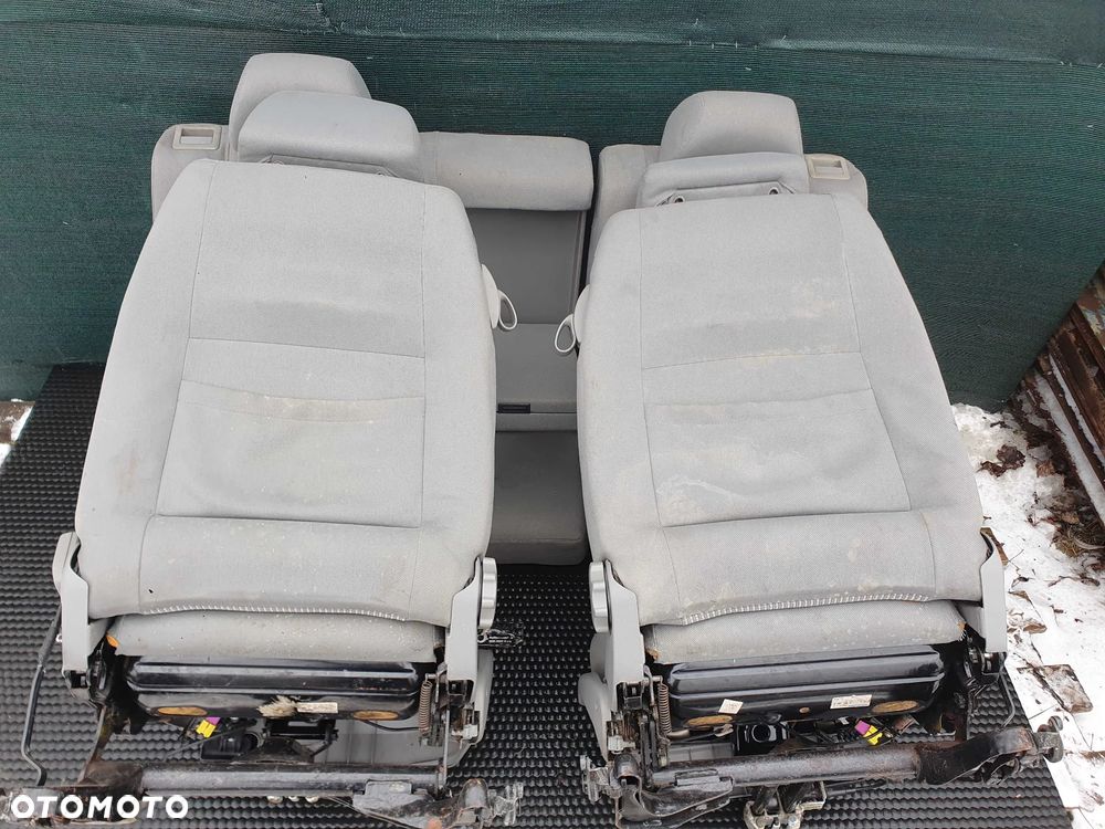 Fotele Fotel Kanapa Welur Jasne Siwe Podlokietnik VW Golf IV 4 3 drzwi komplet - 25