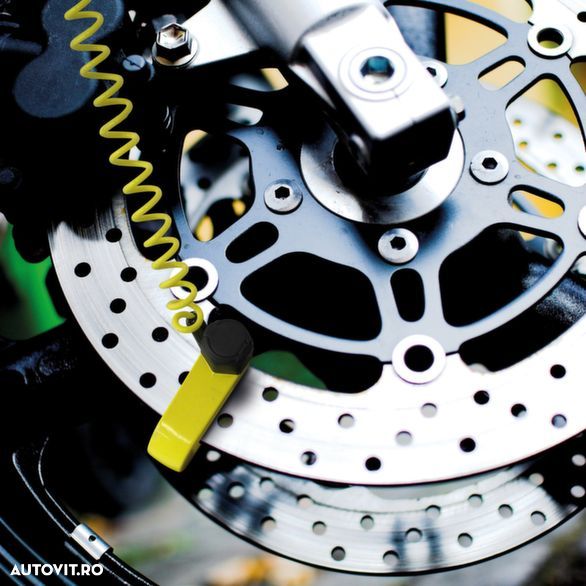 Antifurt motocicleta Motor X cu fixare la discul de frana, cu cablu reminder - 2