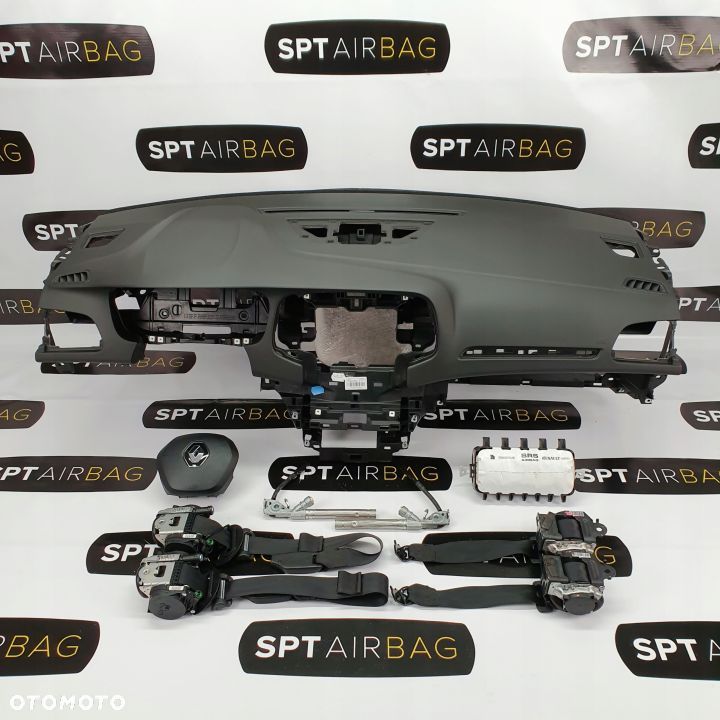 RENAULT MEGANE 4 IV DESKA ROZDZIELCZA KONSOLA KOKPIT PULPIT PODUSZKI AIRBAG AIR BAG PASY KIT SET - 1