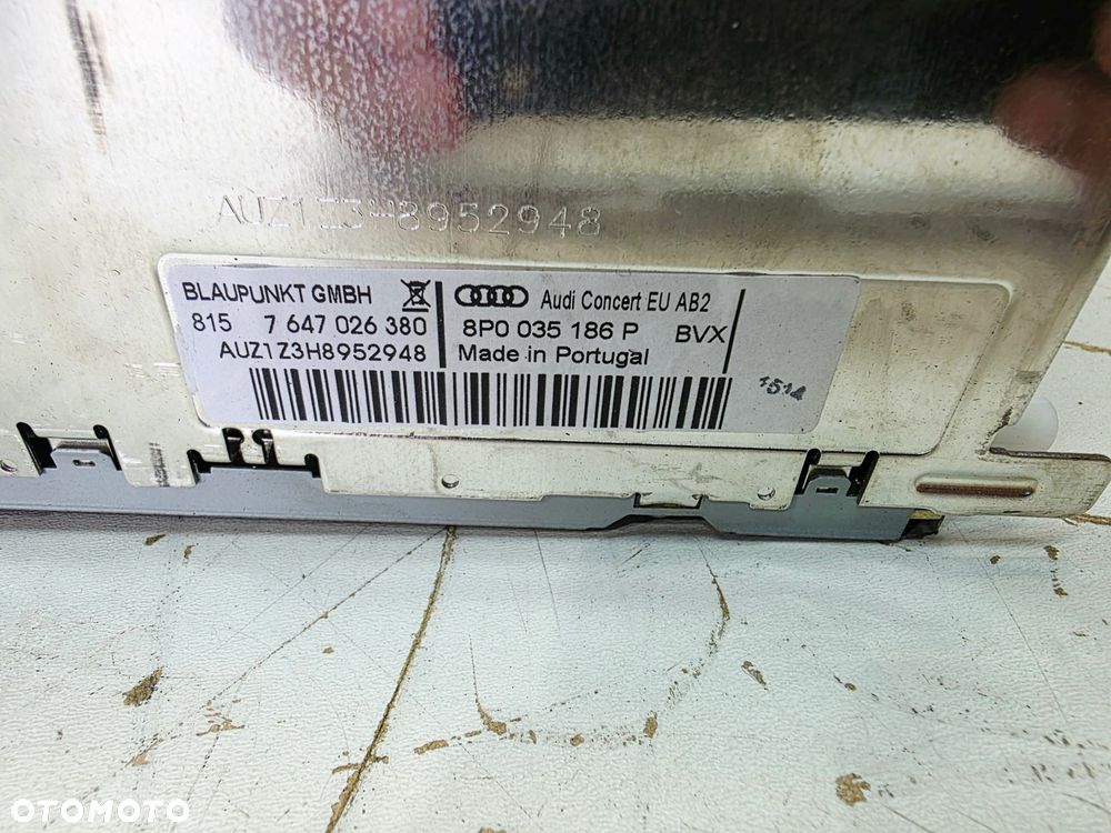 RADIO CD AUDI CONCERT AUDI A3 8P LIFT 2 DIN 8P0035186P - 8