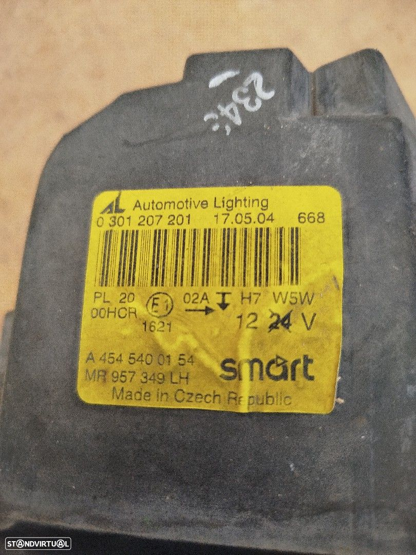 Farol/ Otica Dianteiro Esq Smart Forfour (454) - 3