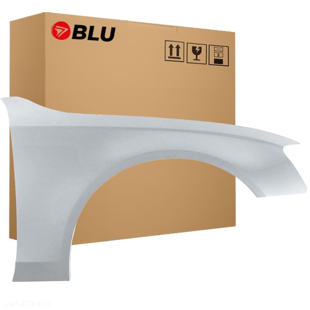 BLU Błotnik AUDI A4 B8 S4 LY7W prawy srebrny 07-11 przód SilberSee LichtSilber - 1