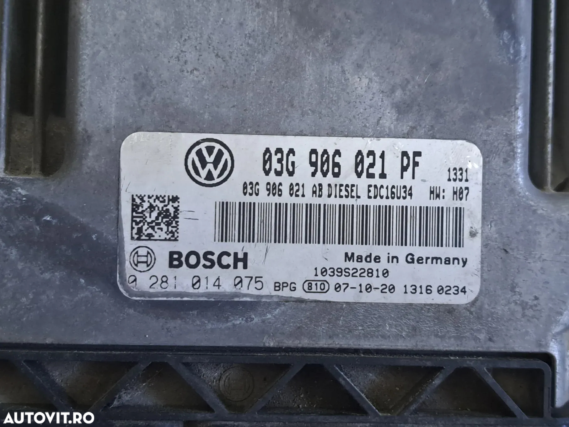 Unitate ECU calculator motor VW Caddy 3 1.9tdi 2KB 2KJ 2CB 2CJ 2004-2015 cod motor BLS - 2