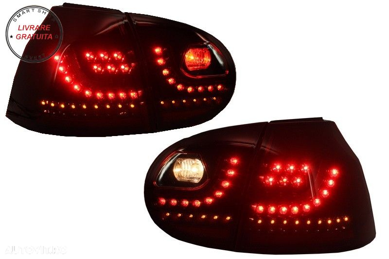 Stopuri LED VW Golf V 5 (2004-2009) Rosu Inchis- livrare gratuita - 5
