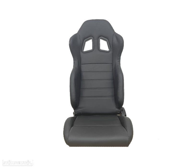 BANCO DESPORTIVO SEMI-BAQUET UNIVERSAL LOOK SPARCO PELE PRETA - 2