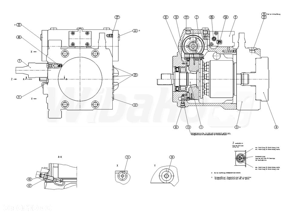 Pompa hydrauliczna A4VG56DA1D832 SCHAFFER 670 T - 12