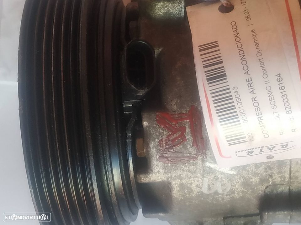 COMPRESSOR AR CONDICIONADO RENAULT SCÉNIC II 2003 -8200316164 - 3