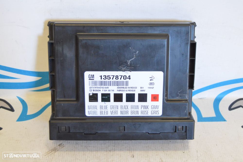 CENTRALINA ECU COMANDO SISTEMA CONFORT MODULO ELETRONICO BCM BOSCH GM13578704 13578704 OPEL INSIGNIA A G09 TOURER 2.0 CDTI 130CV A20DT - 3